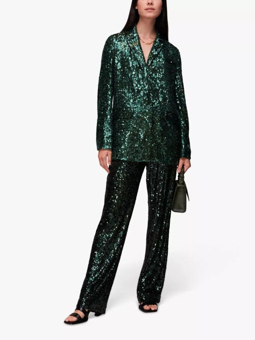 Dark Green Layla Sequin Shirt, WHISTLES