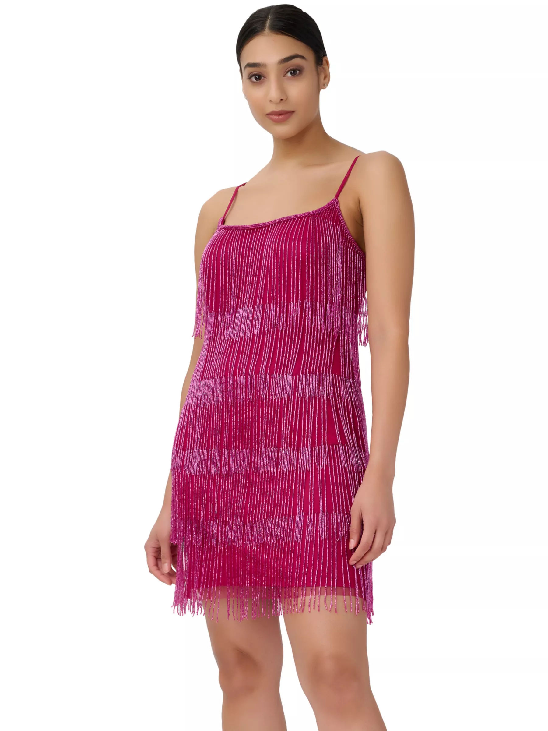 Adrianna Papell Beaded Fringe Mini Dress 289.00 Brent Cross