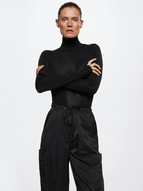 Commando Butter Turtleneck Bodysuit, Black at John Lewis & Partners