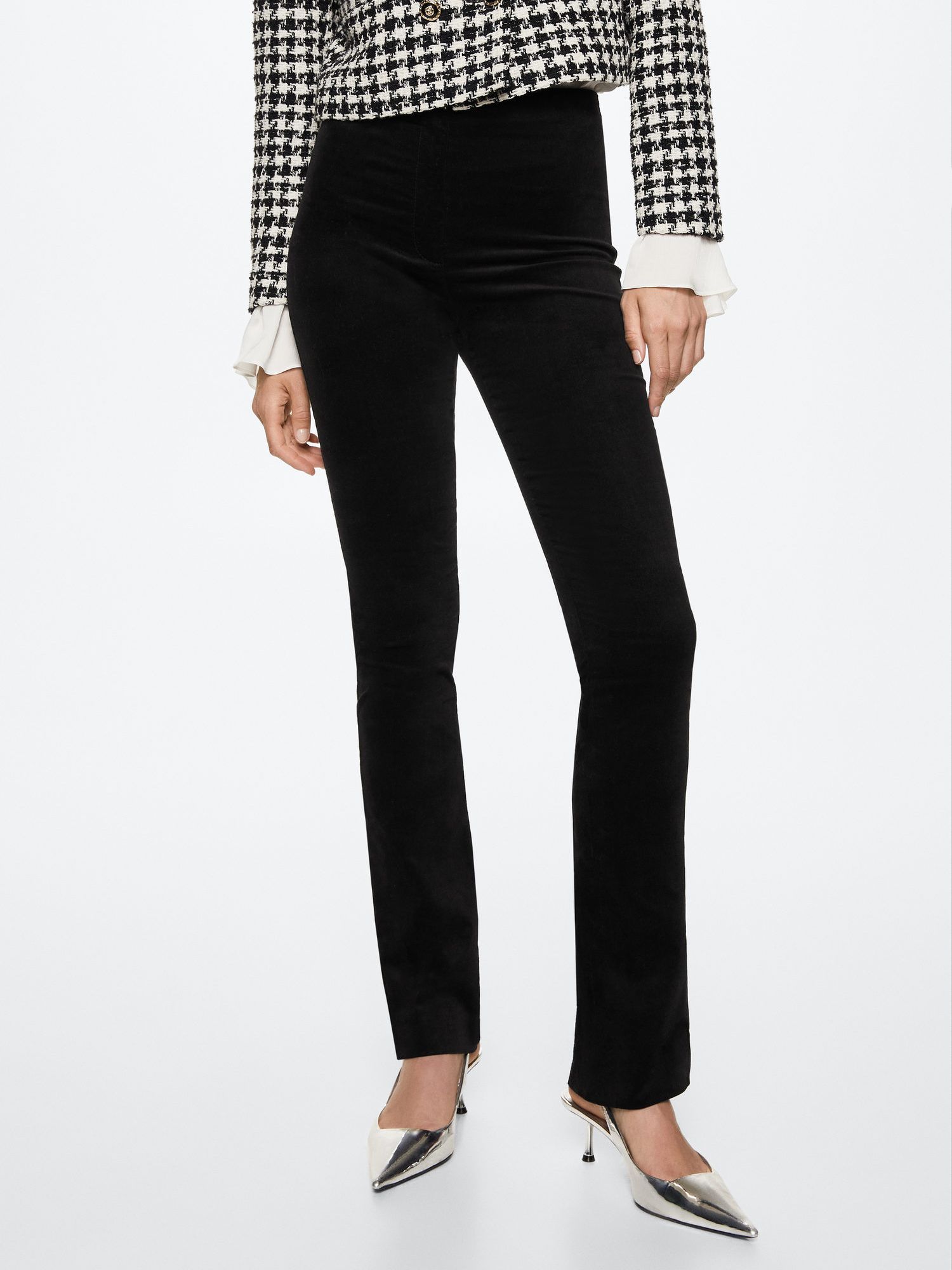 Straight velvet trousers black - Teenage girl - XXS - MANGO TEEN | £25.99 |  Buchanan Galleries