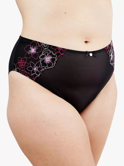 Triumph Freedom High Leg Knickers, Black at John Lewis & Partners