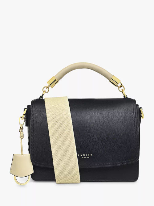 Radley Manor Grove Leather Cross Body Bag, Black at John Lewis & Partners