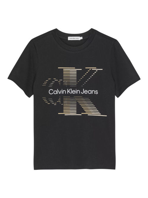 Calvin Klein Kids' Mono Logo Embroidered Towelling Joggers, Black