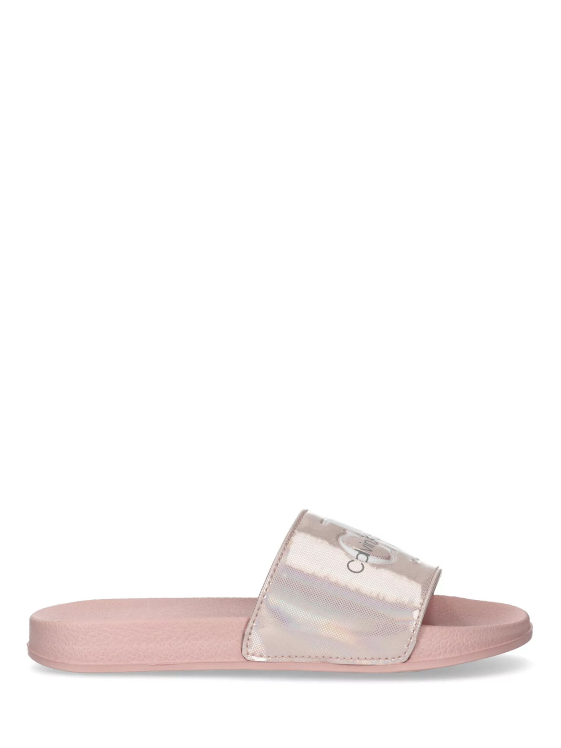 Calvin Klein Kids Logo Pool Sliders Pale Pink 36.00