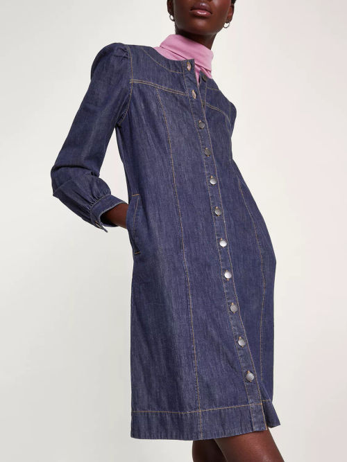 Albaray Cotton Denim Shirt Dress, Indigo at John Lewis & Partners