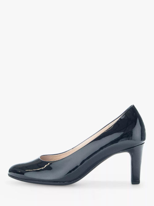 Gabor Edina Heeled Leather Shoes, Black | Buchanan Galleries