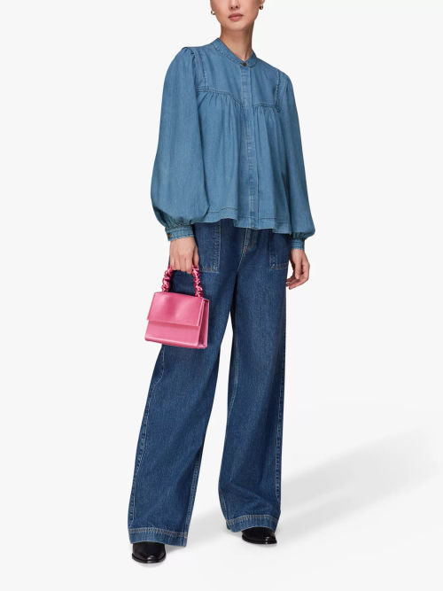 Blue Denim Straight Leg Dungarees, Whistles UK