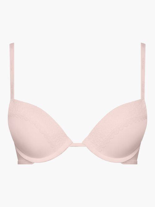 Calvin Klein Flirty Lightly Lined Balcony Bra, Black at John Lewis