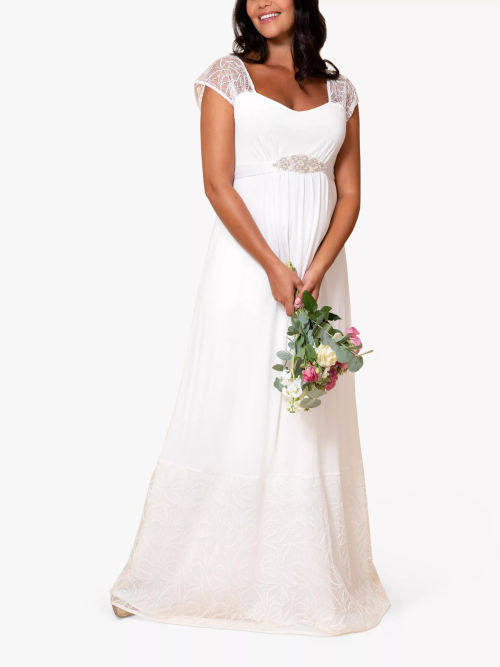 Chloe Lace Maternity Wedding Dress (Ivory)