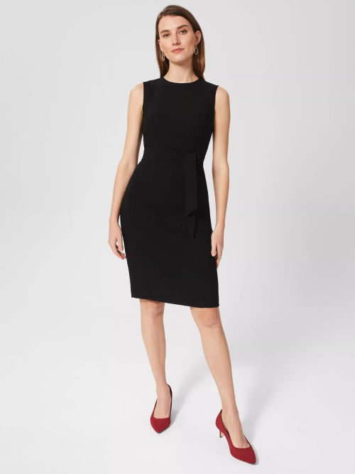 Mint Velvet Crinkle Mini Dress, Black at John Lewis & Partners