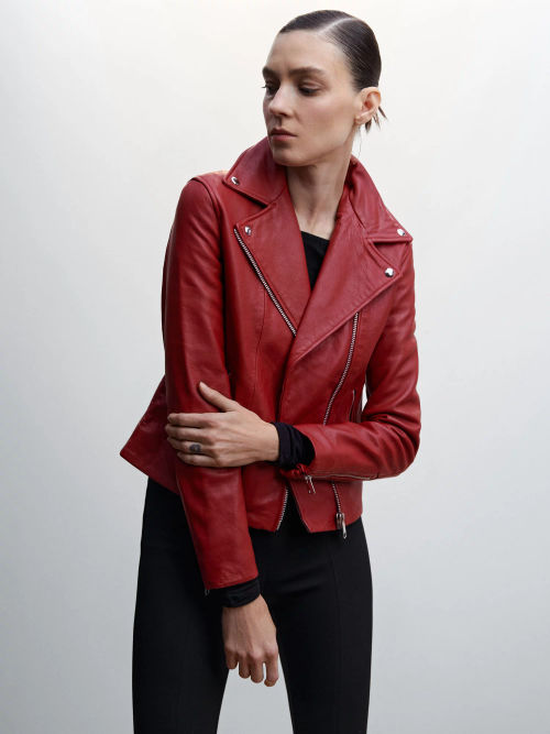 Mango Perfect Leather Biker...