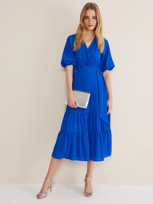 Petite Julissa Ruffle Wrap Midi Dress