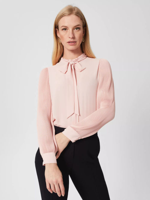 Hobbs Maya Tie Neck Blouse