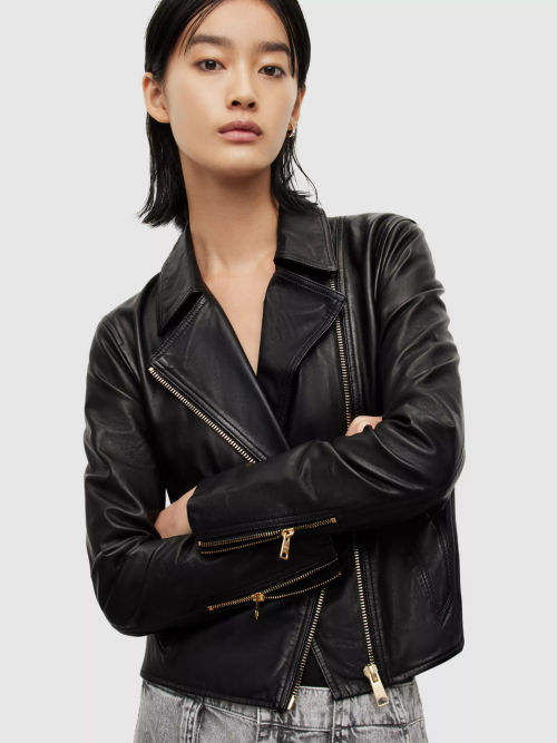 AllSaints Vela Leather Biker...