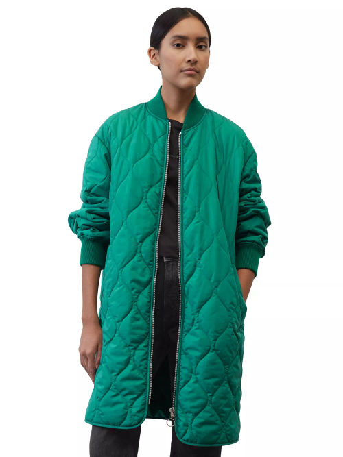 Women's Longline Quilted Bomber Jacket