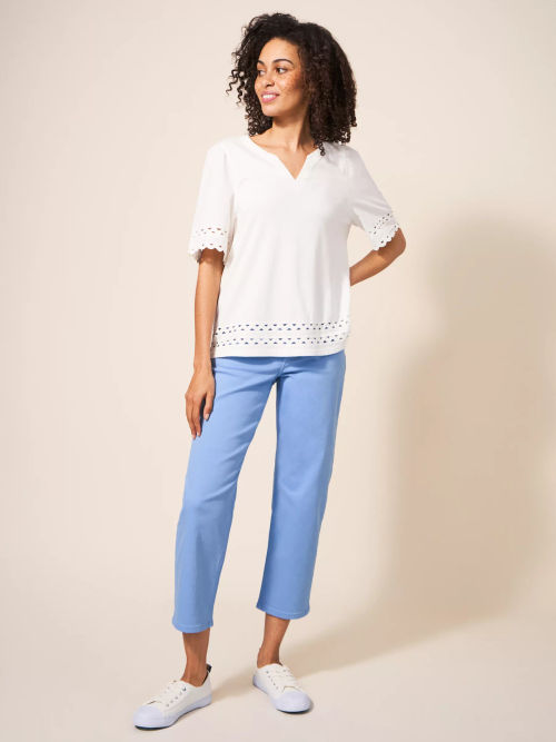 White Stuff Janey Jeggings, Light Blue at John Lewis & Partners