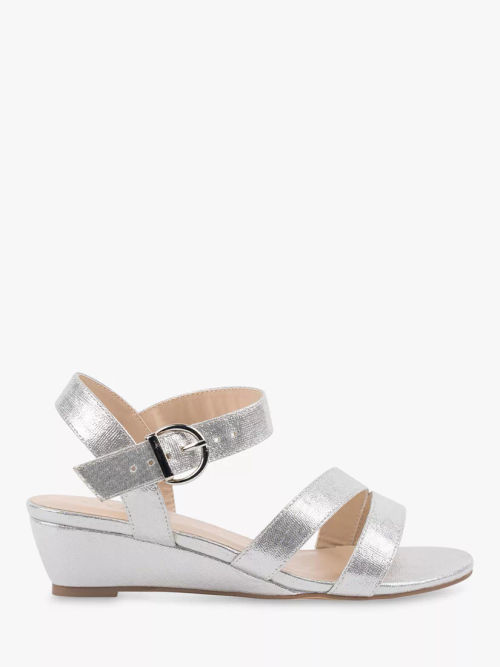 Wide Fit Leather Wedge Sandals