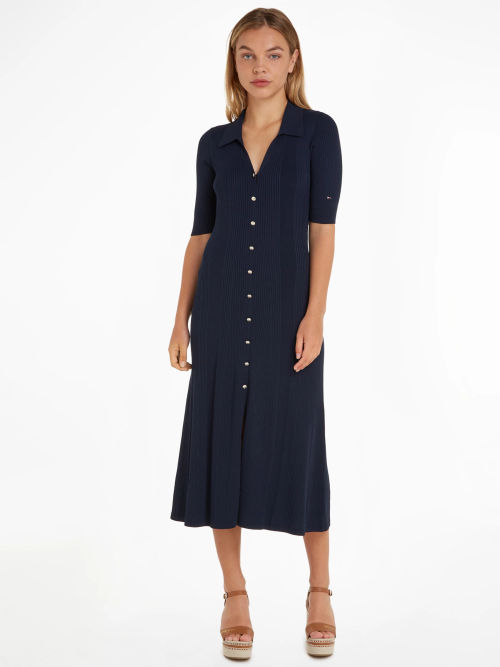 Tommy Hilfiger Rib Polo Midi...