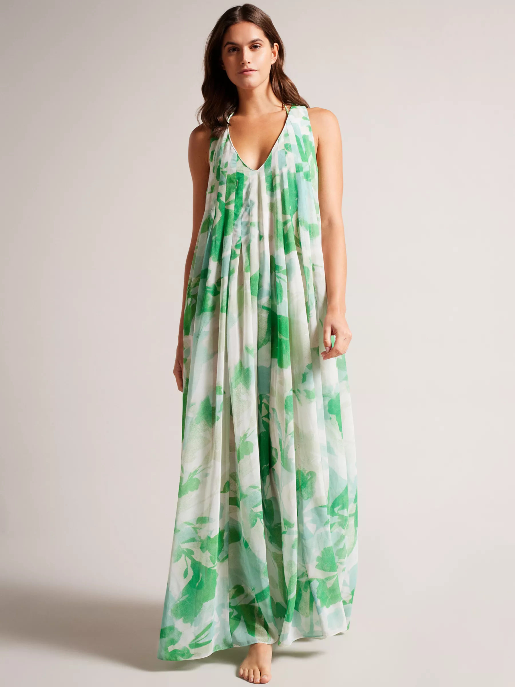 Ted baker green sales pleated dress