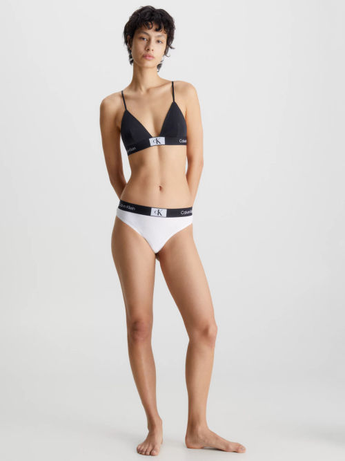 Calvin Klein Sheer Lace Bikini Knickers, Black at John Lewis