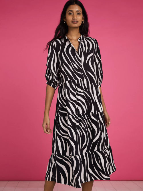 Baukjen Zebra Print Midi...