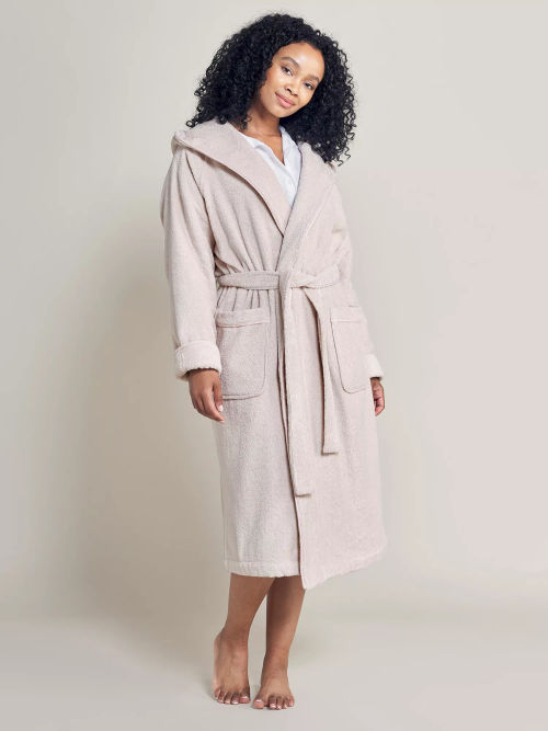 Bedfolk Plush Robe, Snow at John Lewis & Partners