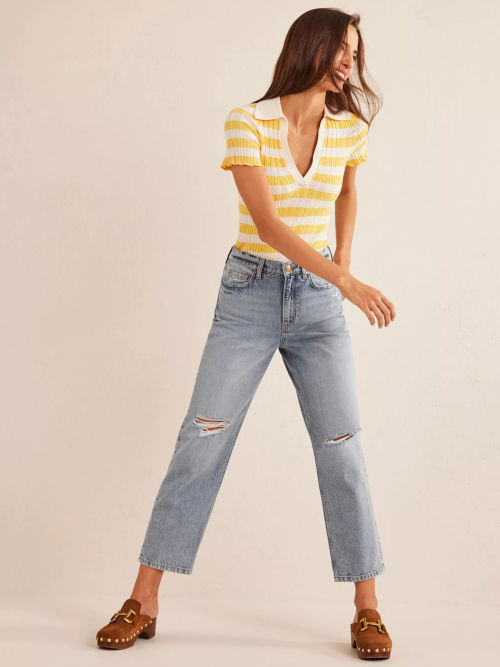 Boden Distressed Cropped...