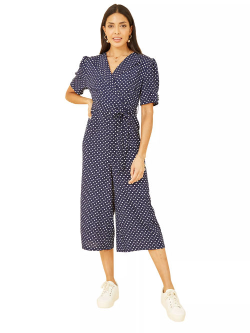 Yumi Spot Print Retro Jumpsuit