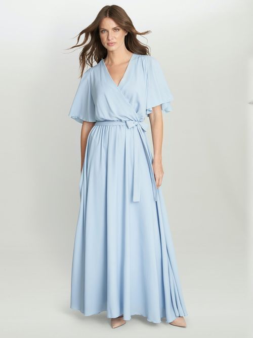 Gina Bacconi Crissy Chiffon Wrap Maxi Dress