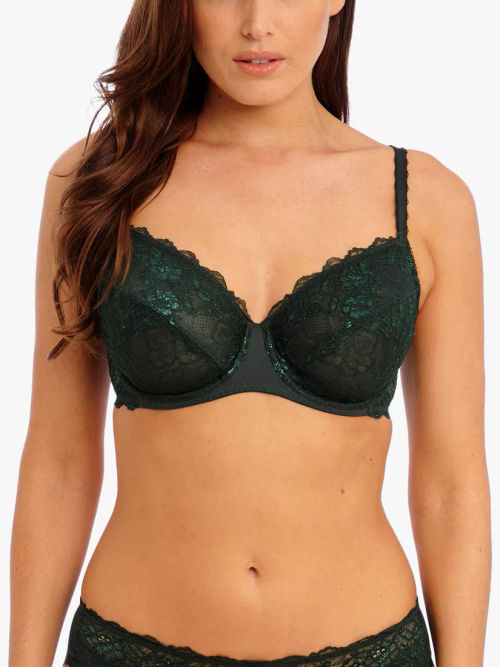 Wacoal Embrace Lace Underwired Plunge Bra, Black at John Lewis