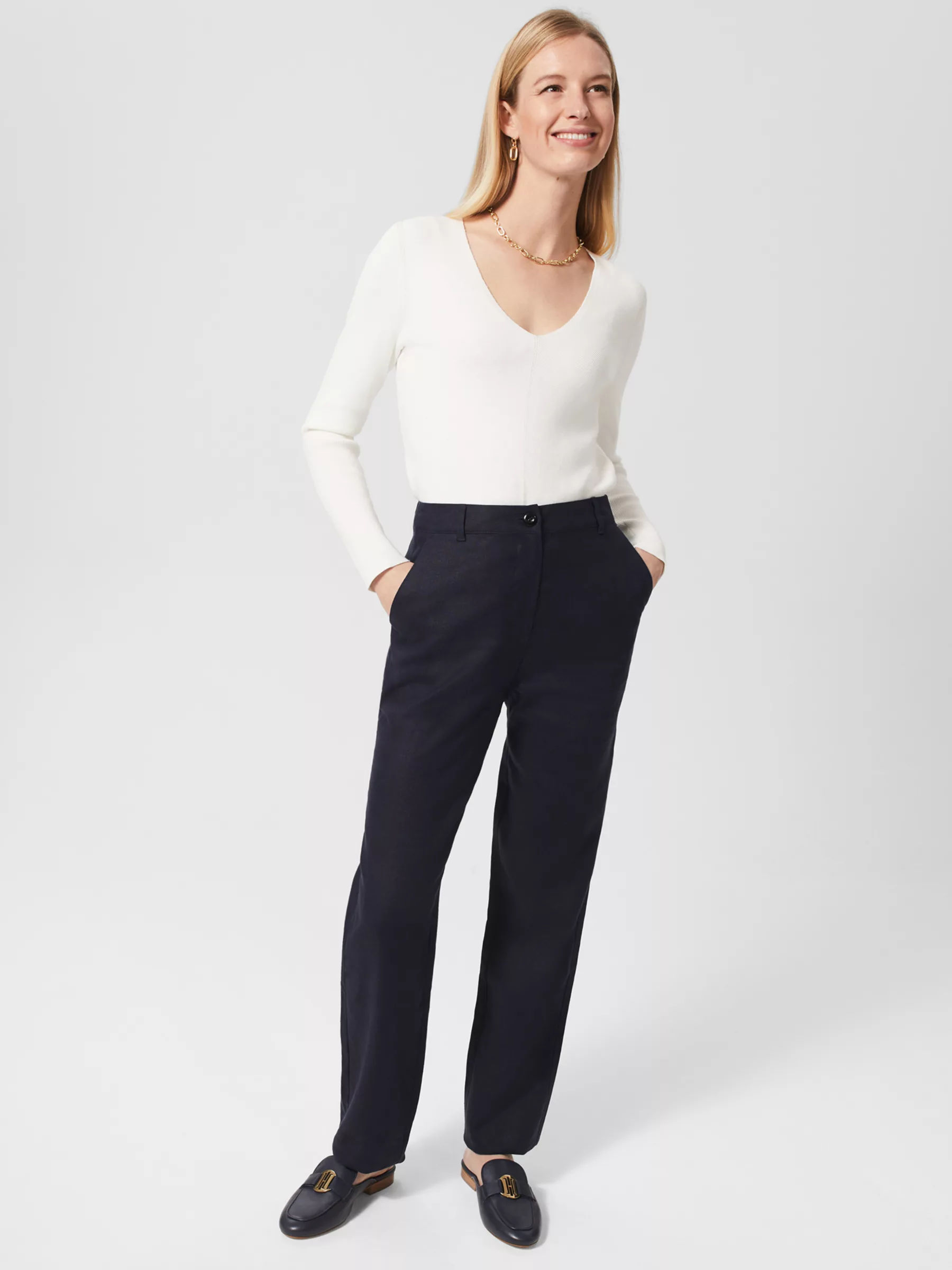 Hobbs Prim Ponte Trousers - QVC UK