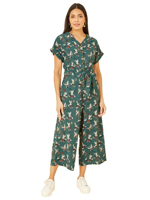 Yumi Light Denim Culotte Jumpsuit, Blue at John Lewis & Partners