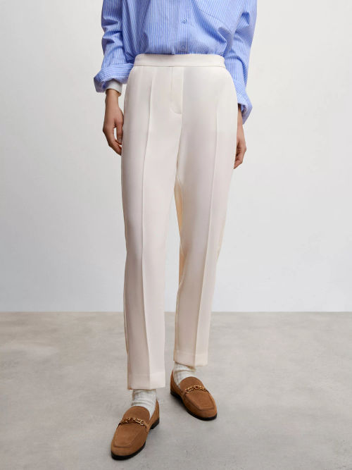 Mango Tokio Cargo Trousers, Light Beige, XXS