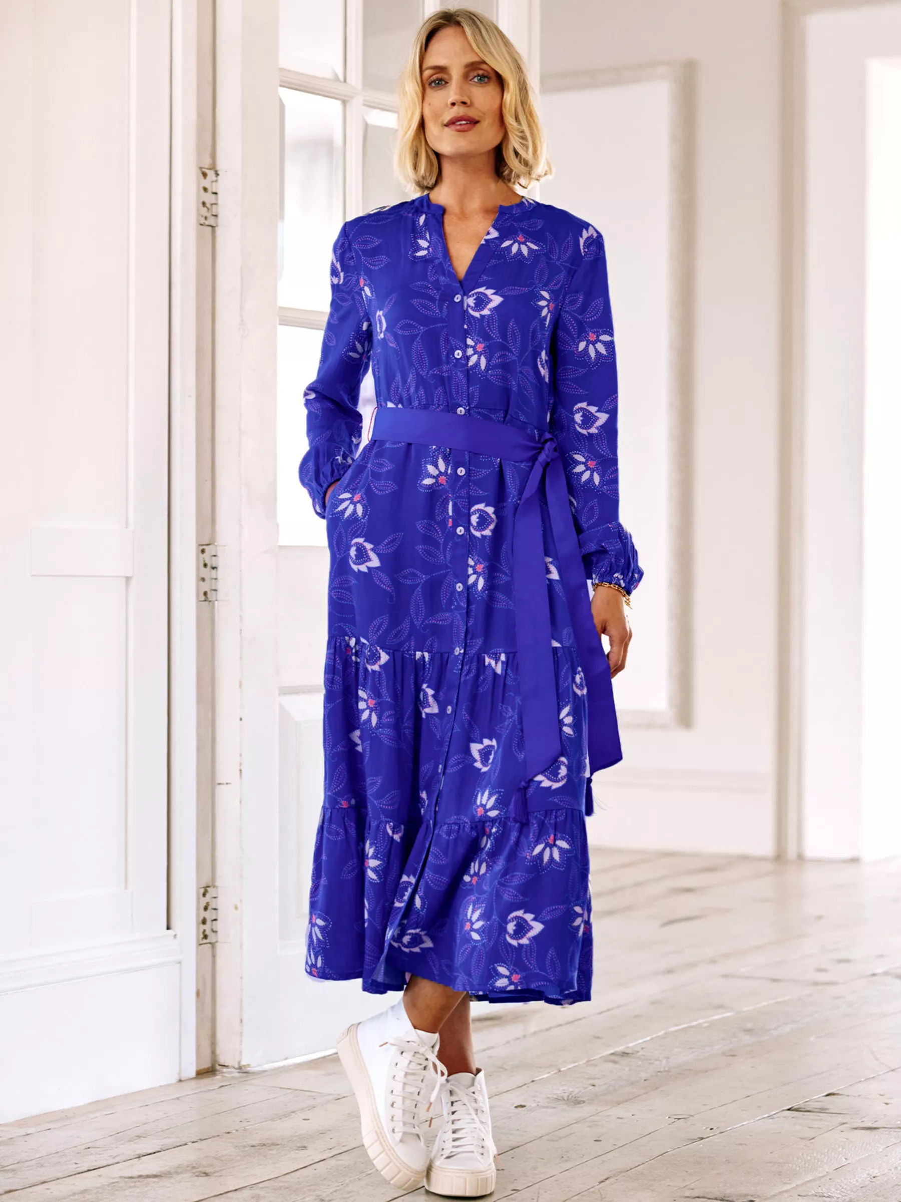 Aspiga Jessica Shirt Midi Dress Cobalt Purple 150.00