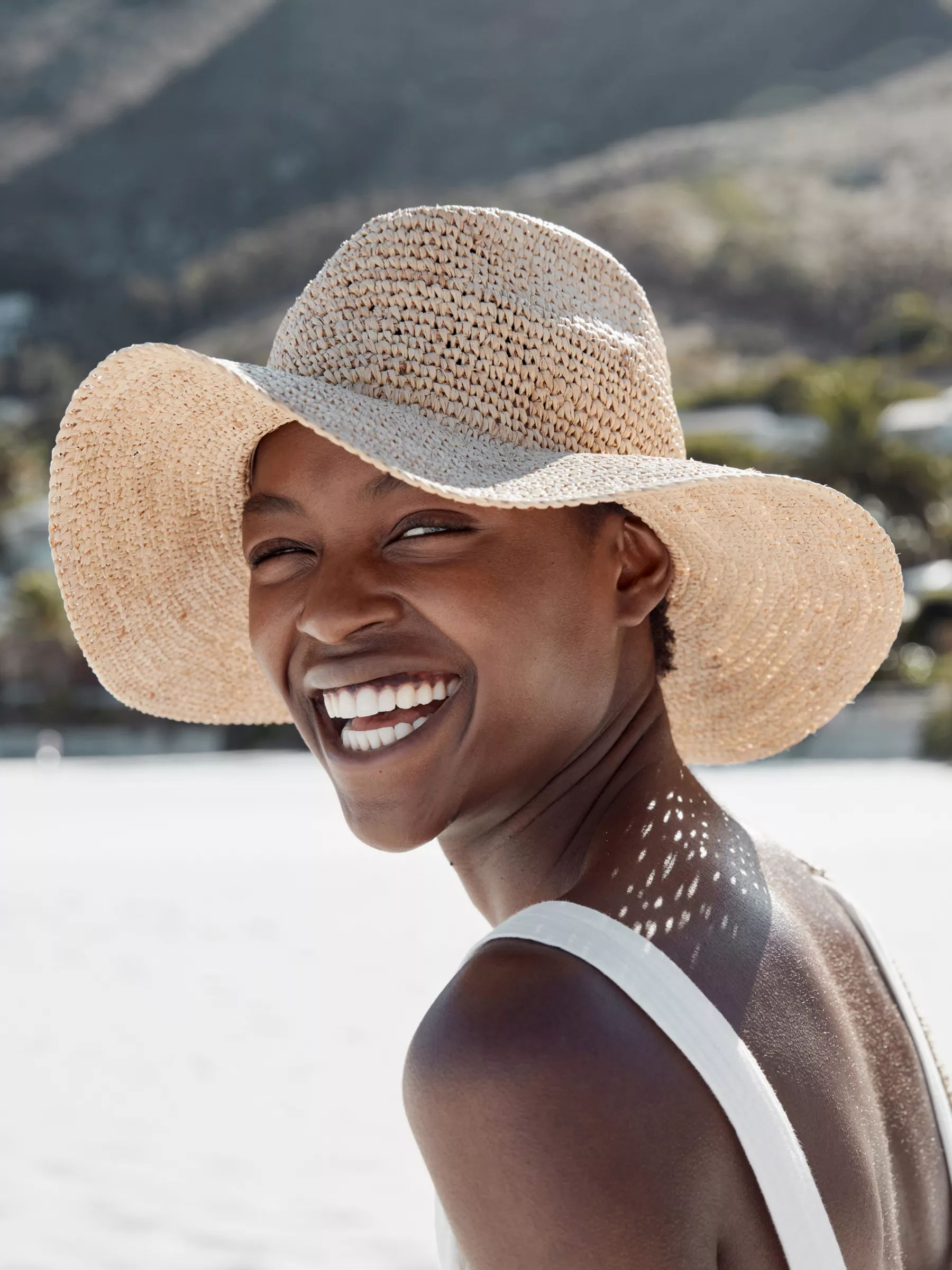 hush Round Crown Panama Straw Hat, Natural | Compare | Brent Cross