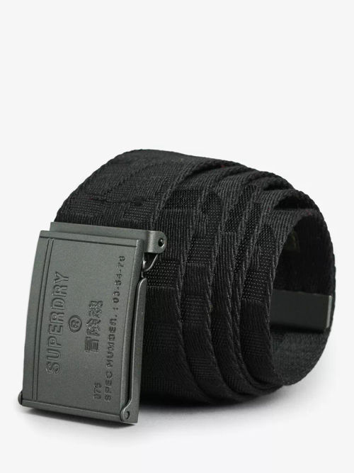 Calvin Klein Adjustable Leather Belt, Black at John Lewis & Partners