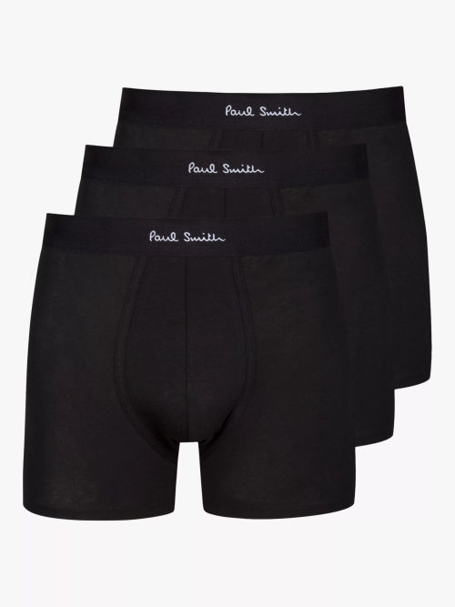 Lacoste Plain Colour Trunks, Pack of 3, Blue/Grey at John Lewis