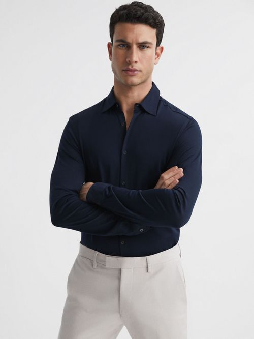 Reiss Campbell Linen Shirt, Blue at John Lewis & Partners