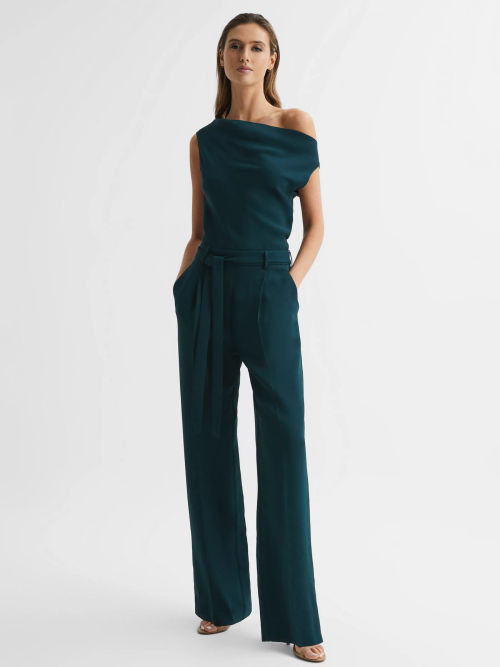 Truly Cotton Cheesecloth Jumpsuit, Blue at John Lewis & Partners