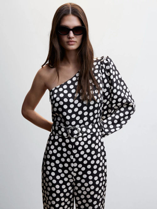 Mango Polka Dots Asymmetric...