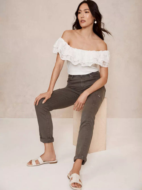 Mint Velvet Longline Shirt, Ivory at John Lewis & Partners