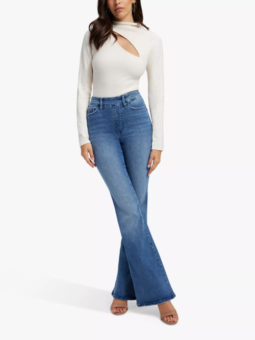 Bell Bottom Jeans for Women Pull-on High Waisted Flare Jean