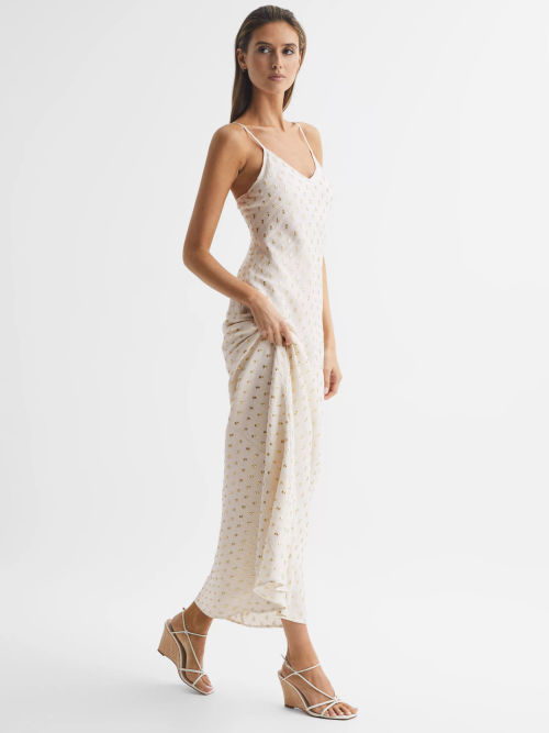 Joanna Metallic Sequin Knit Maxi Dress - New In from Yumi UK