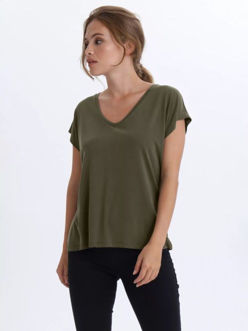 KAFFE Lise V-Neck T-Shirt