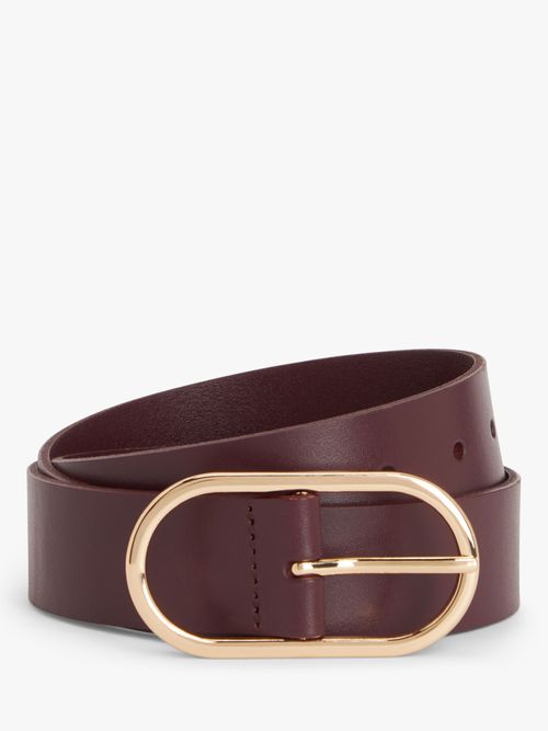 Mint Velvet Eyelet Suede Belt, Brown at John Lewis & Partners