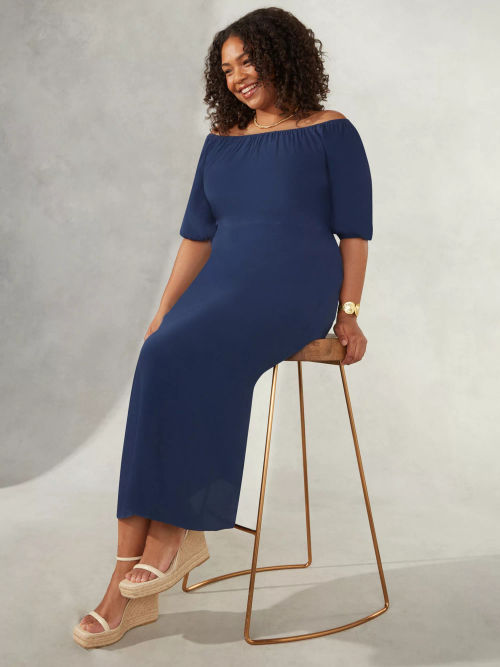 Live Unlimited Curve Tiered Midi Shirt Dress, Red at John Lewis