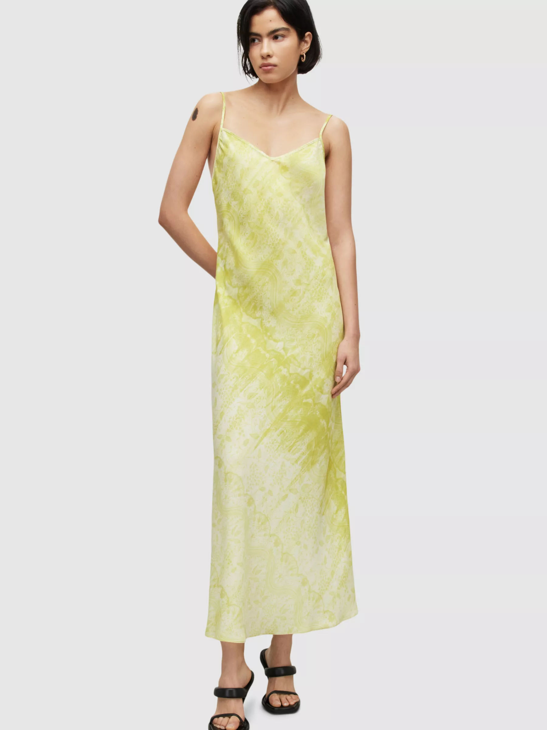 AllSaints Daria Estrella Maxi Dress, Zest Yellow | Compare