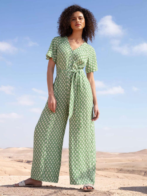 Ro&Zo Diamond Print Wide Leg Jumpsuit, £99.00