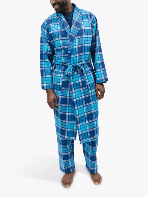 Cyberjammies Whistler Super Cosy Check Long Dressing Gown