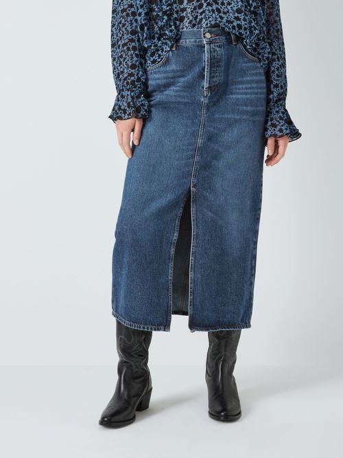 AND/OR Mimi Denim Midi Skirt,...